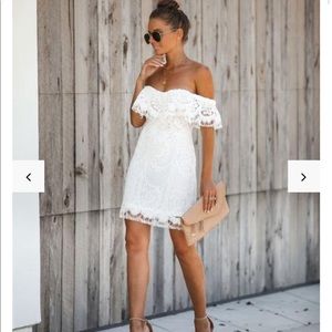 Vici white lace dress (L)